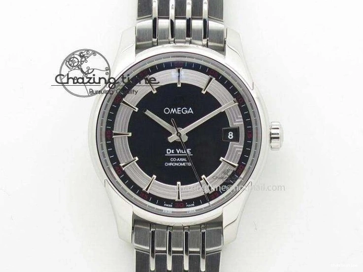 0226 De Ville Hour Vision Co-Axial 41mm SS V6F Best Edition Black Dial On SS Bracelet A BestValue 8277